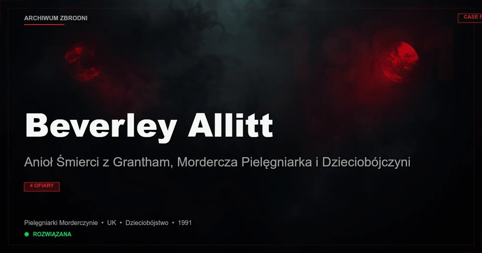 Beverley Allitt: Anioł Śmierci z Grantham, Mordercza Pielęgniarka i Dzieciobójczyni