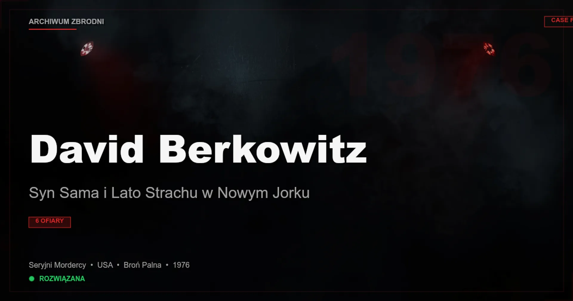 David Berkowitz: Syn Sama i Lato Strachu w Nowym Jorku