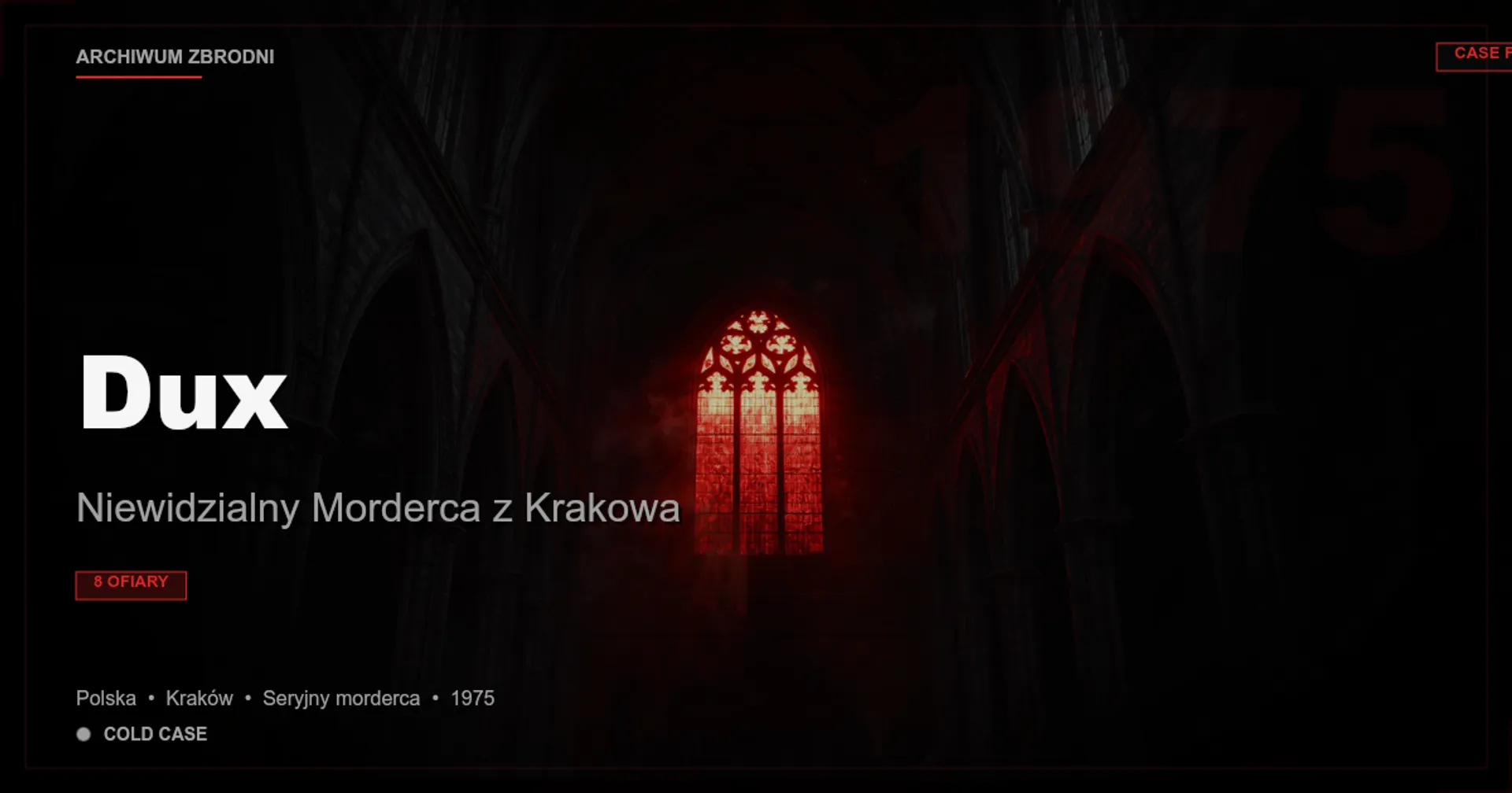 Dux: Niewidzialny Morderca z Krakowa