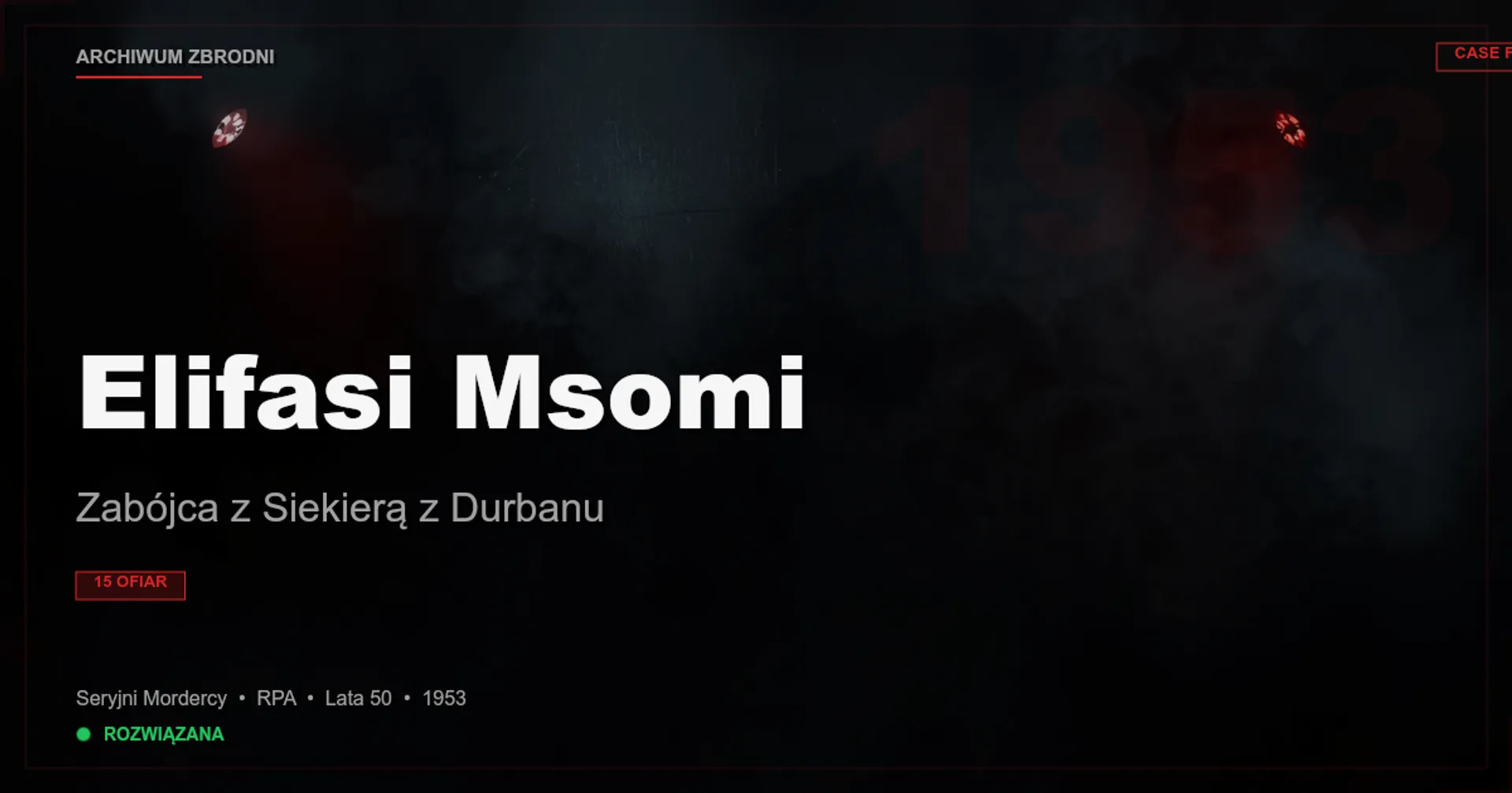 Elifasi Msomi: Zabójca z Siekierą z Durbanu
