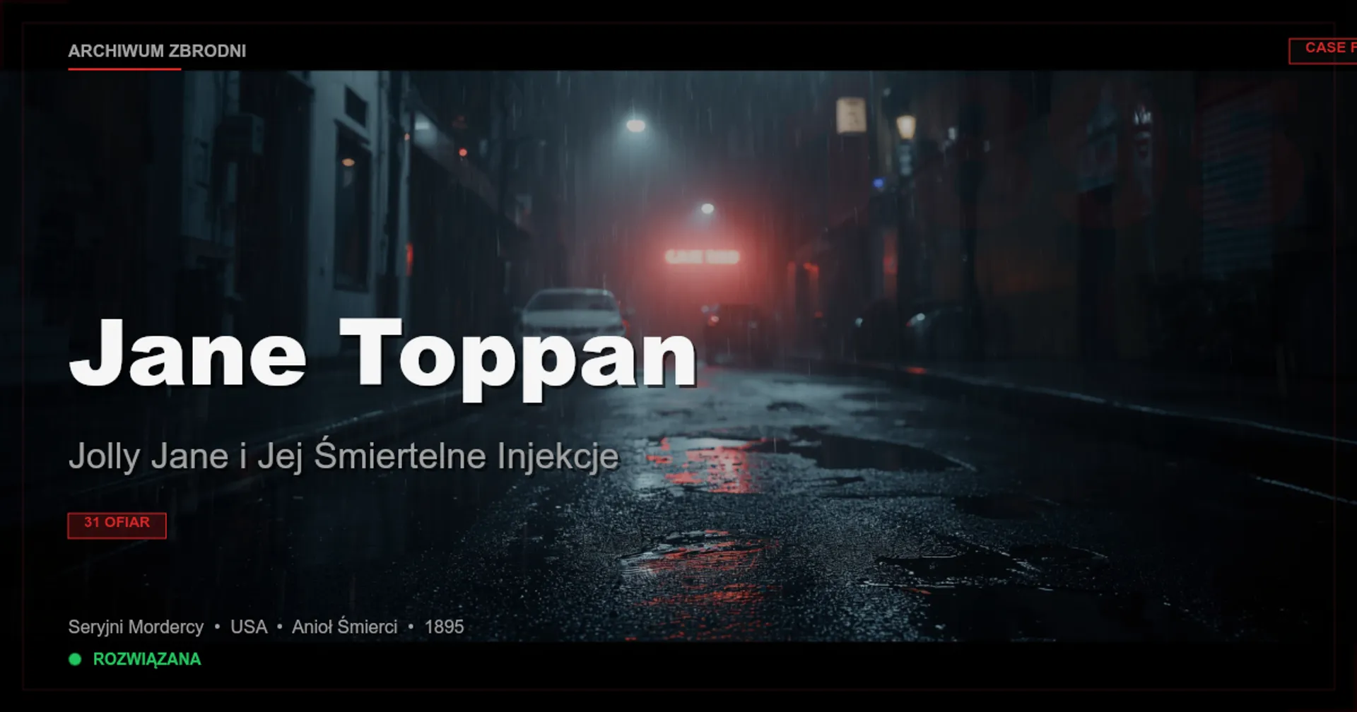 Jane Toppan: Jolly Jane i Jej Śmiertelne Injekcje