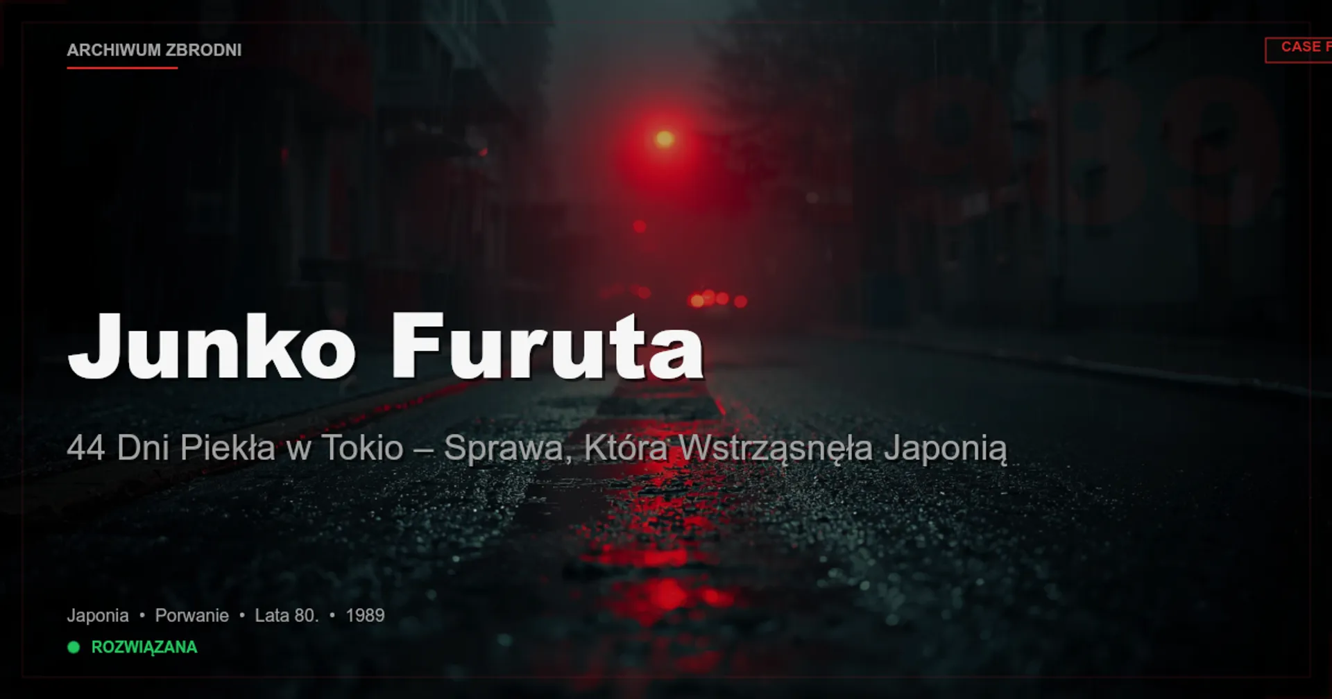 Junko Furuta: 44 Dni Piekła w Tokio – Sprawa, Która Wstrząsnęła Japonią