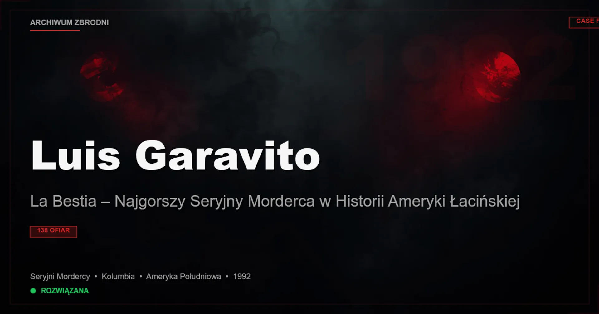 Luis Garavito: La Bestia – Najgorszy Seryjny Morderca w Historii Ameryki Łacińskiej