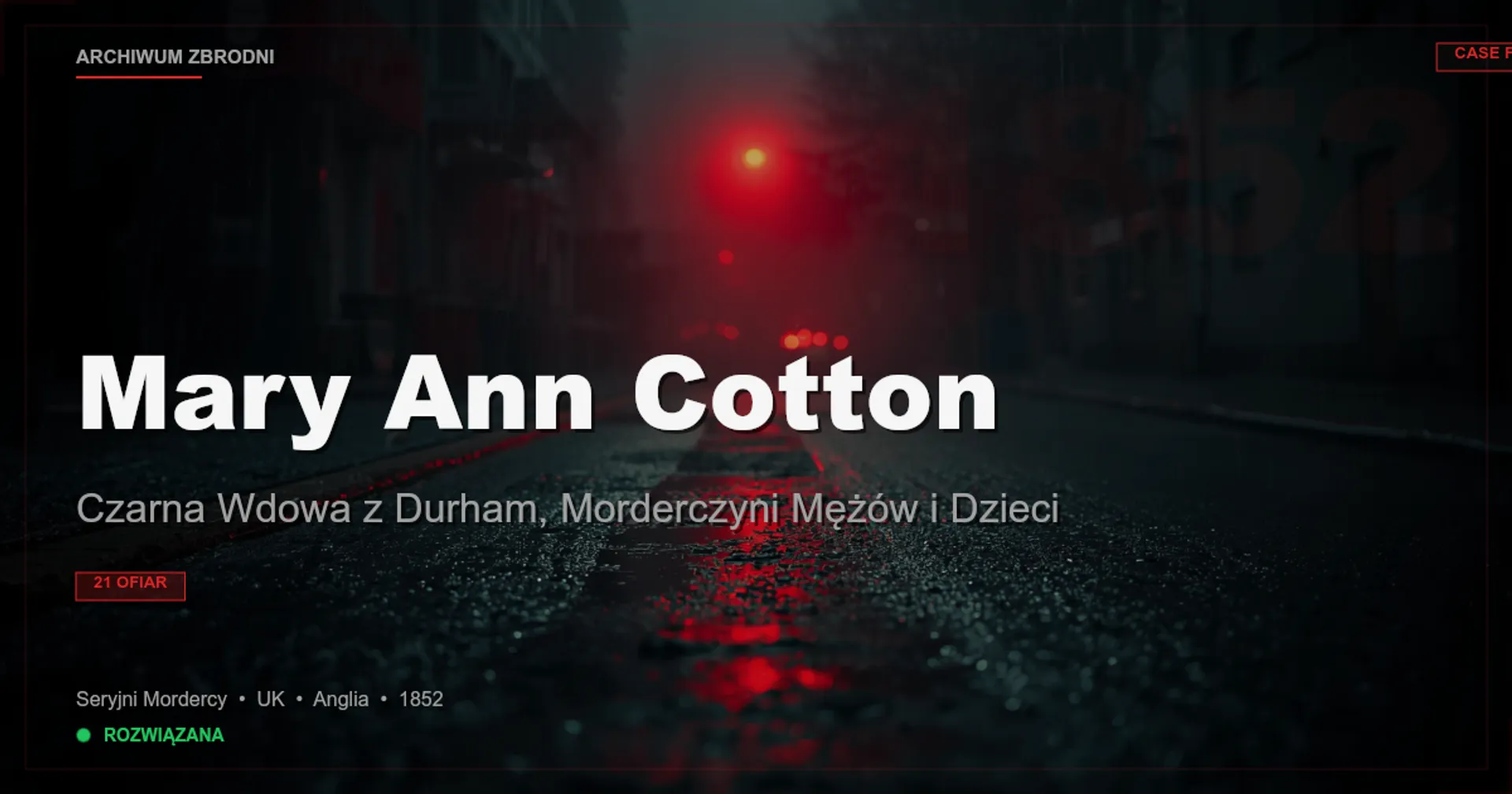 Mary Ann Cotton: Czarna Wdowa z Durham, Morderczyni Mężów i Dzieci