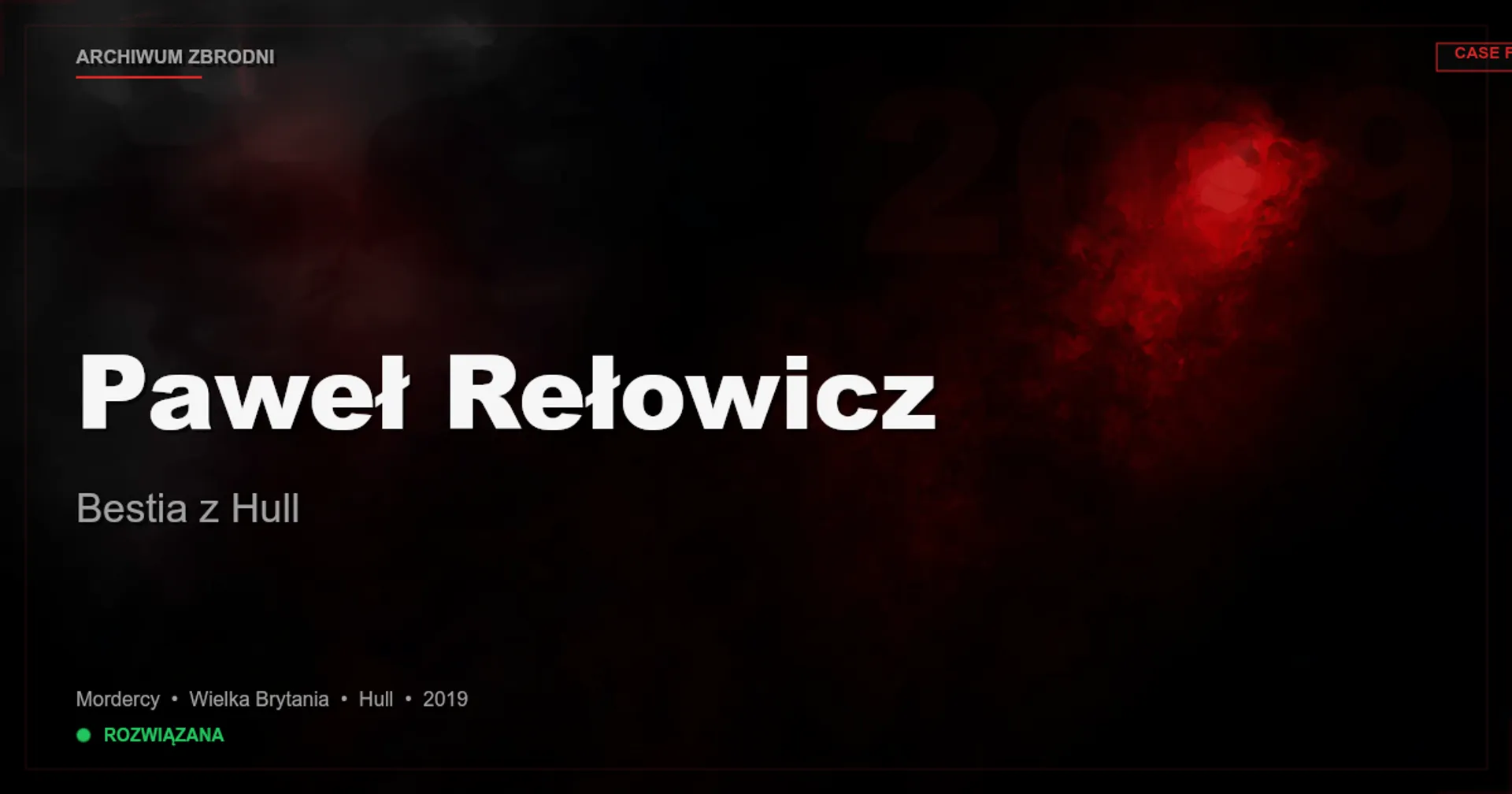 Paweł Rełowicz: Bestia z Hull