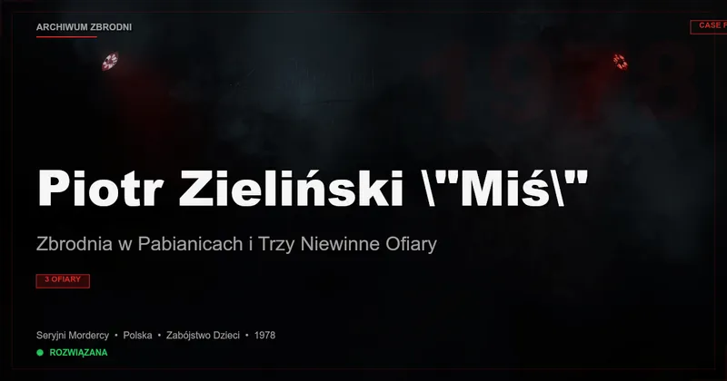 Piotr Zieliński "Miś": Zbrodnia w Pabianicach i Trzy Niewinne Ofiary