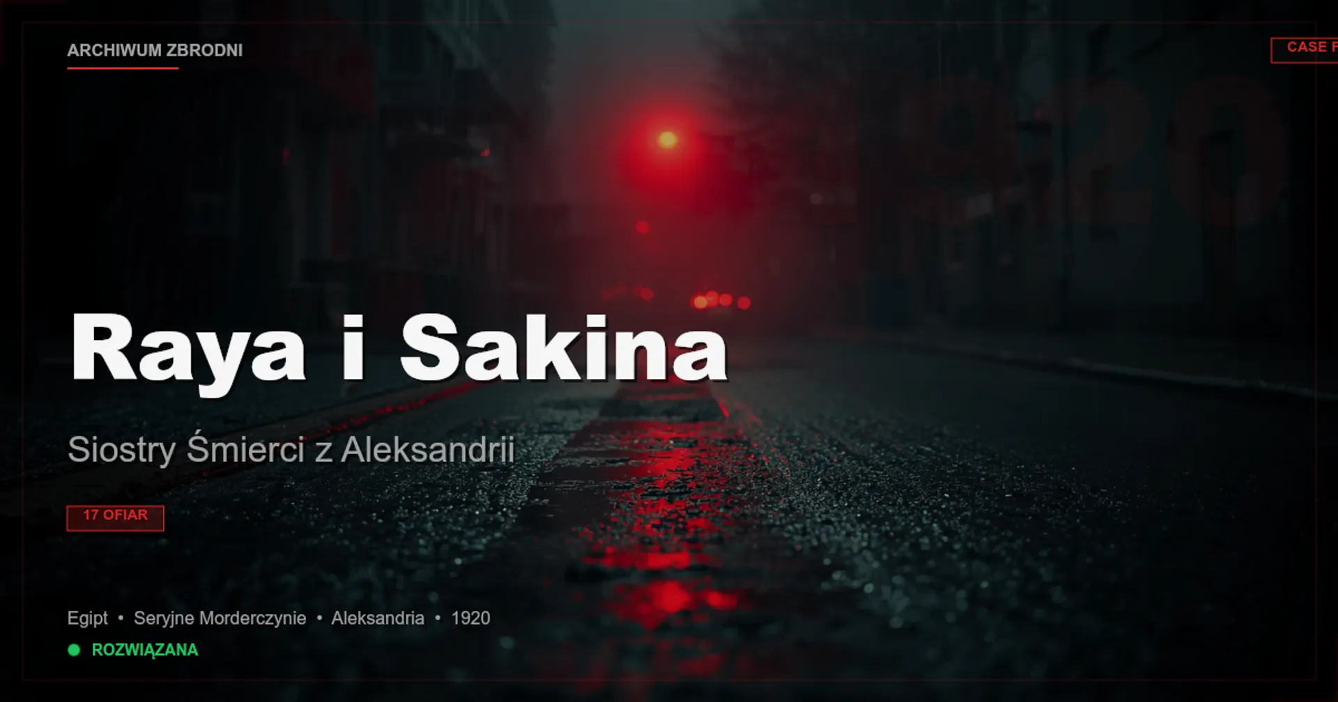 Raya i Sakina: Siostry Śmierci z Aleksandrii