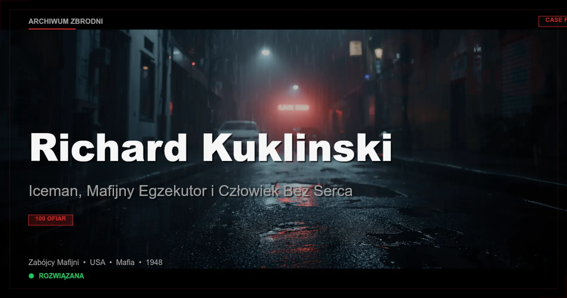 Richard Kuklinski: Iceman, Mafijny Egzekutor i Człowiek Bez Serca