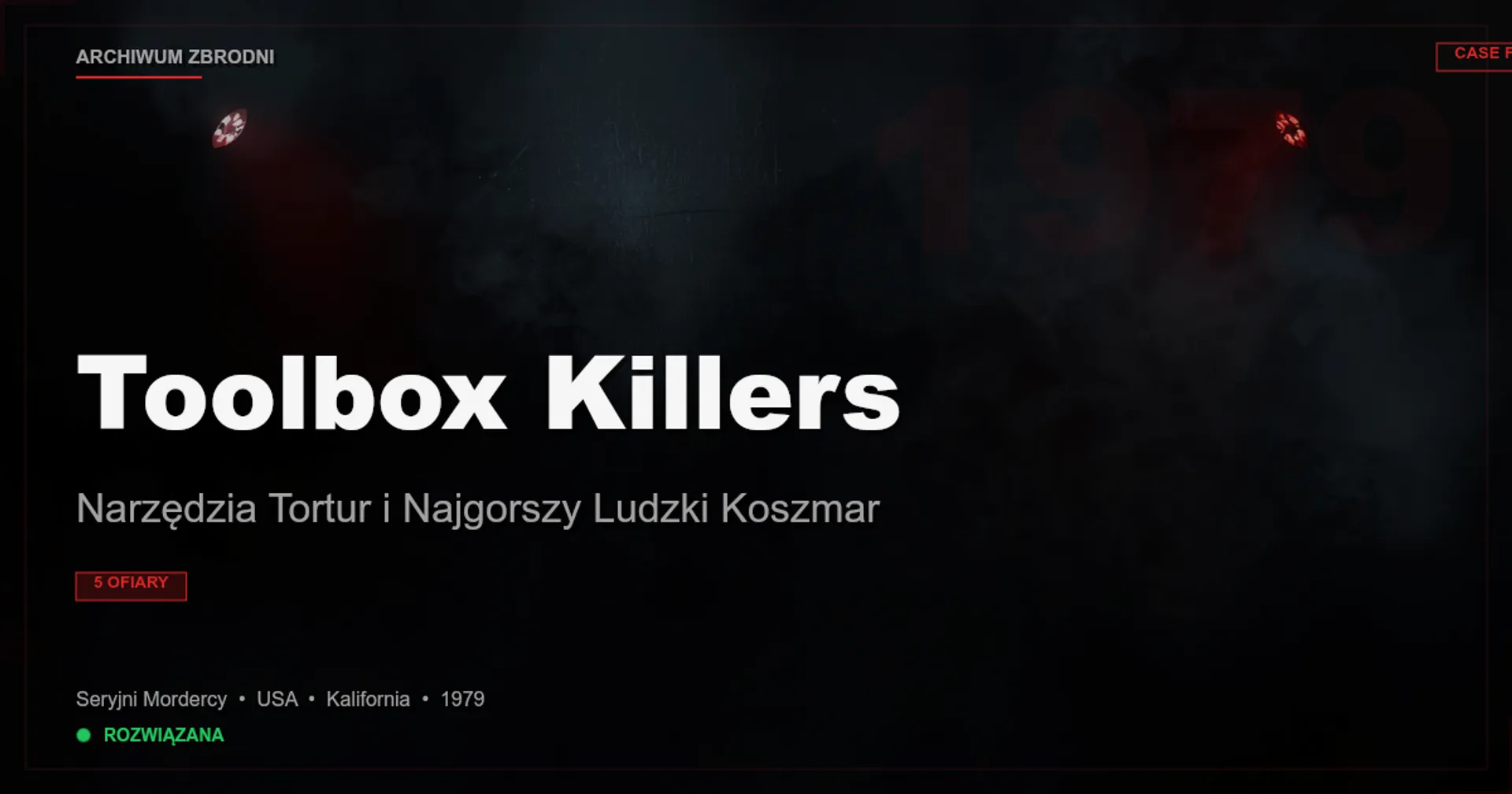 Toolbox Killers: Narzędzia Tortur i Najgorszy Ludzki Koszmar